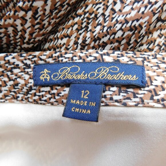 Brooks Brothers Silk Herringbone Pleated Skirt - Picture 3 of 3